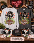 Alien Rider Graphic | Ash Grey Sweatshirt + Pepper Comfort Colors Tee