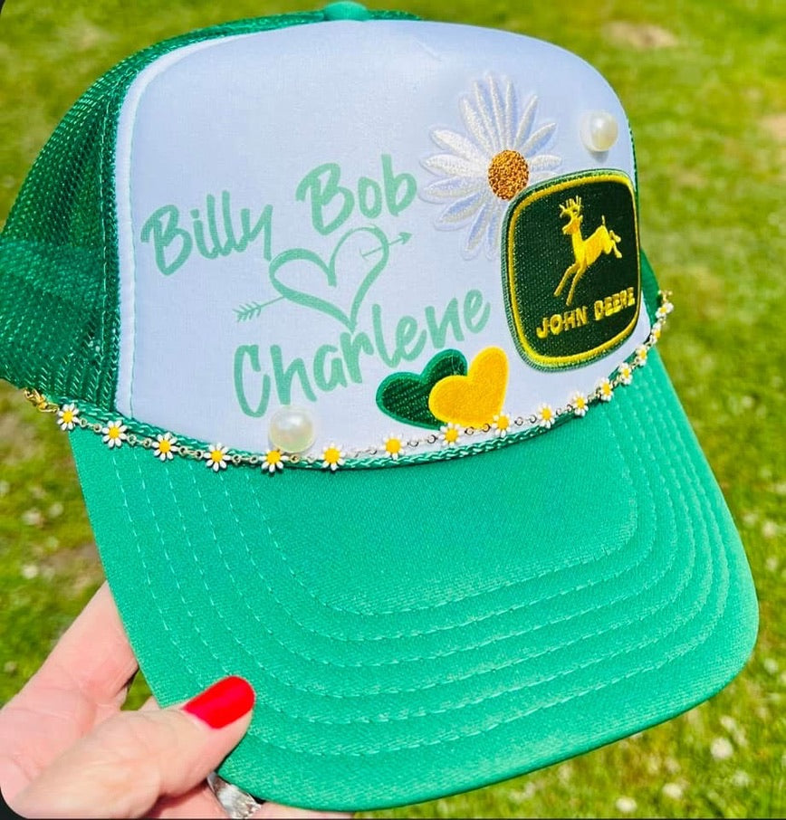 Billy Bob Charlene John Deere Trucker Hat