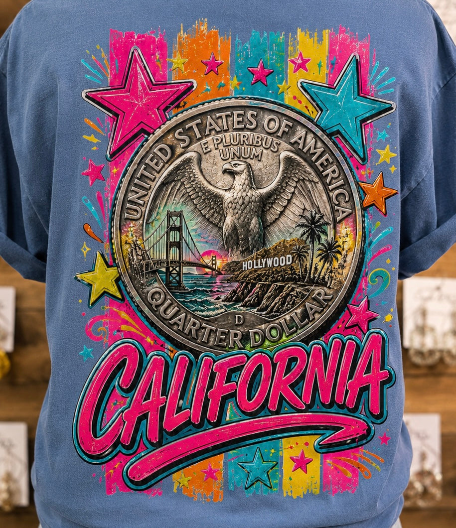 Heads Carolina, Tails California Tee