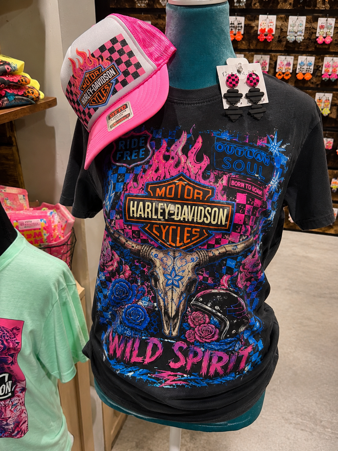 Distressed Wild Spirit Biker Tee