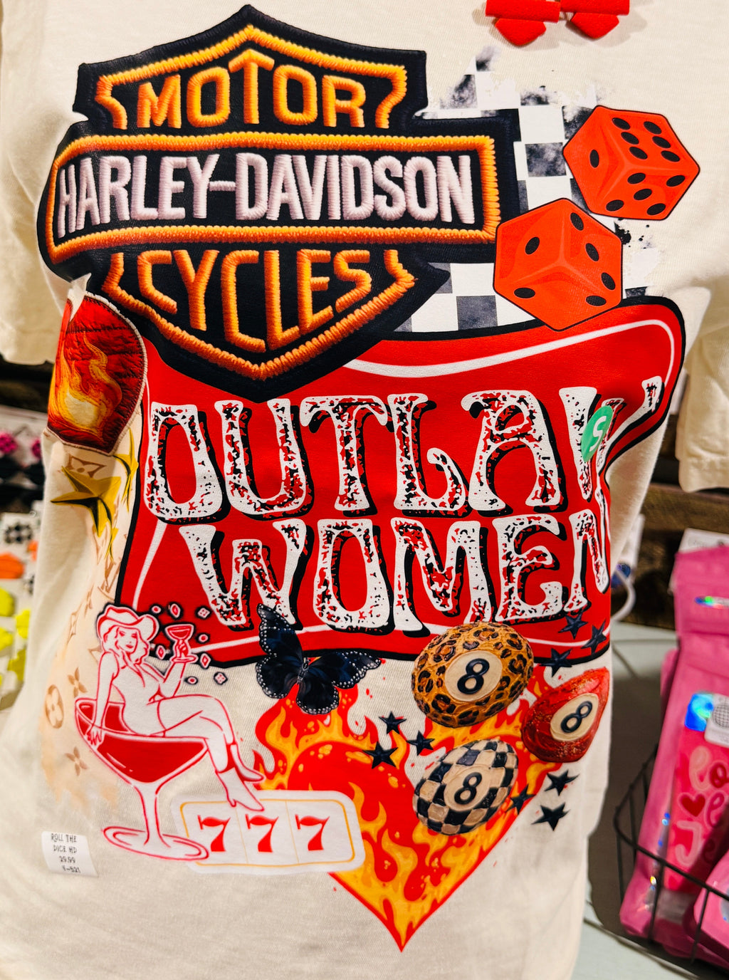 Ivory Outlaw Women Biker Tee