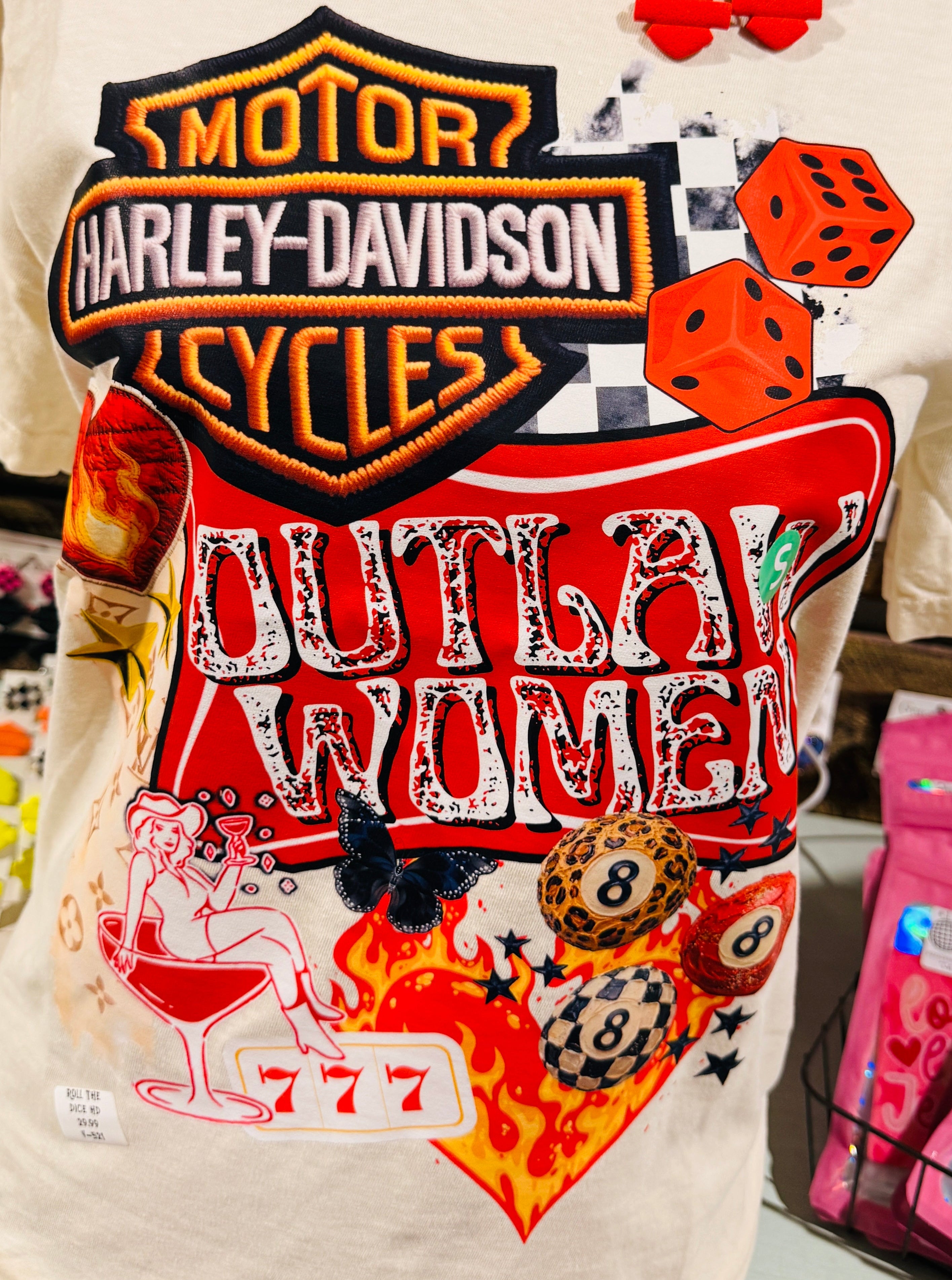 Ivory Outlaw Women Biker Tee