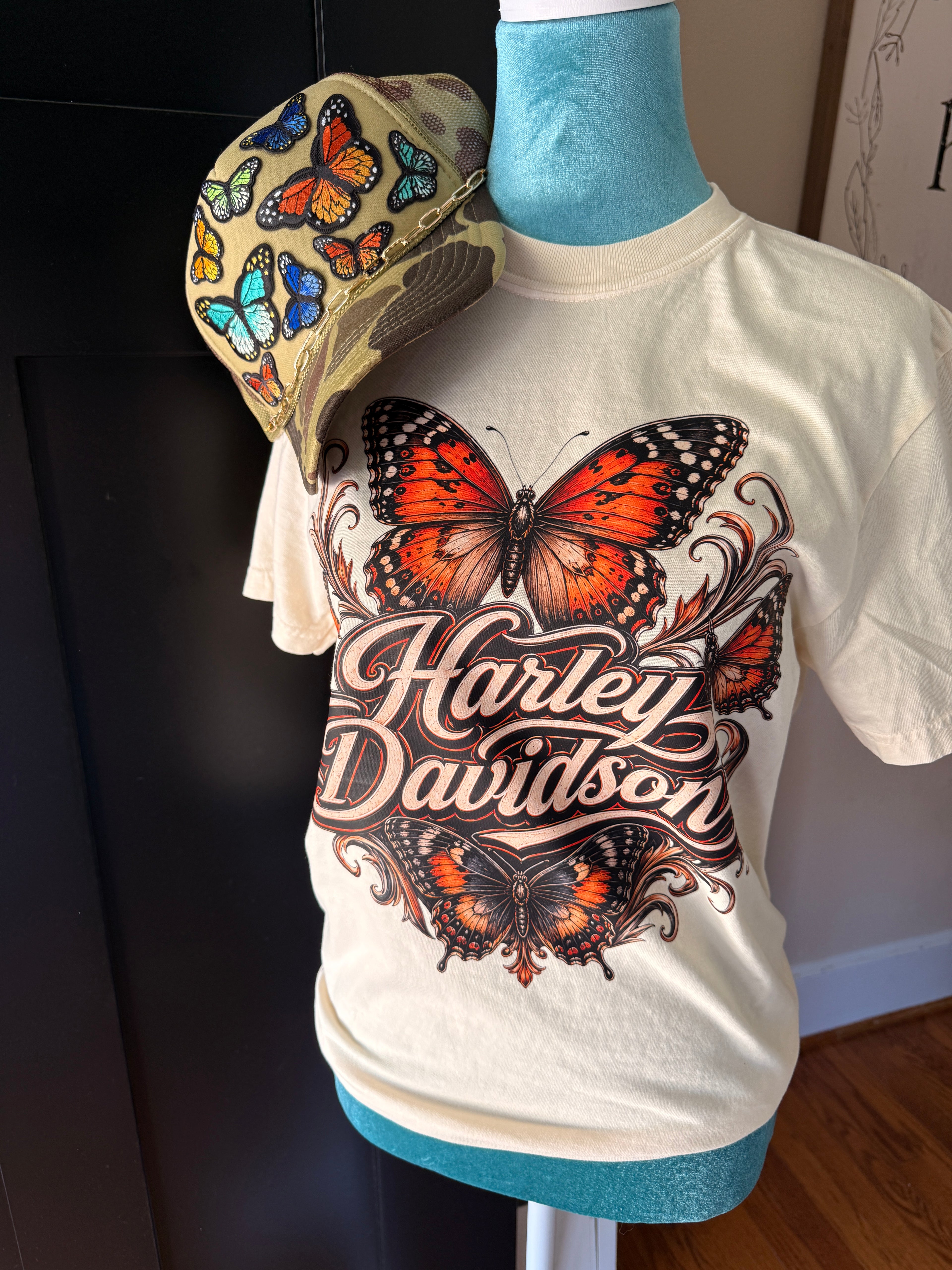 Biker Butterfly Graphic Tee