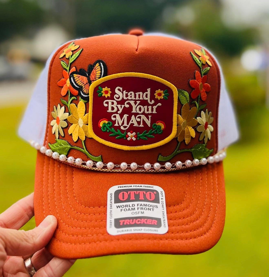 Stand By Your Man Floral Trucker Hat