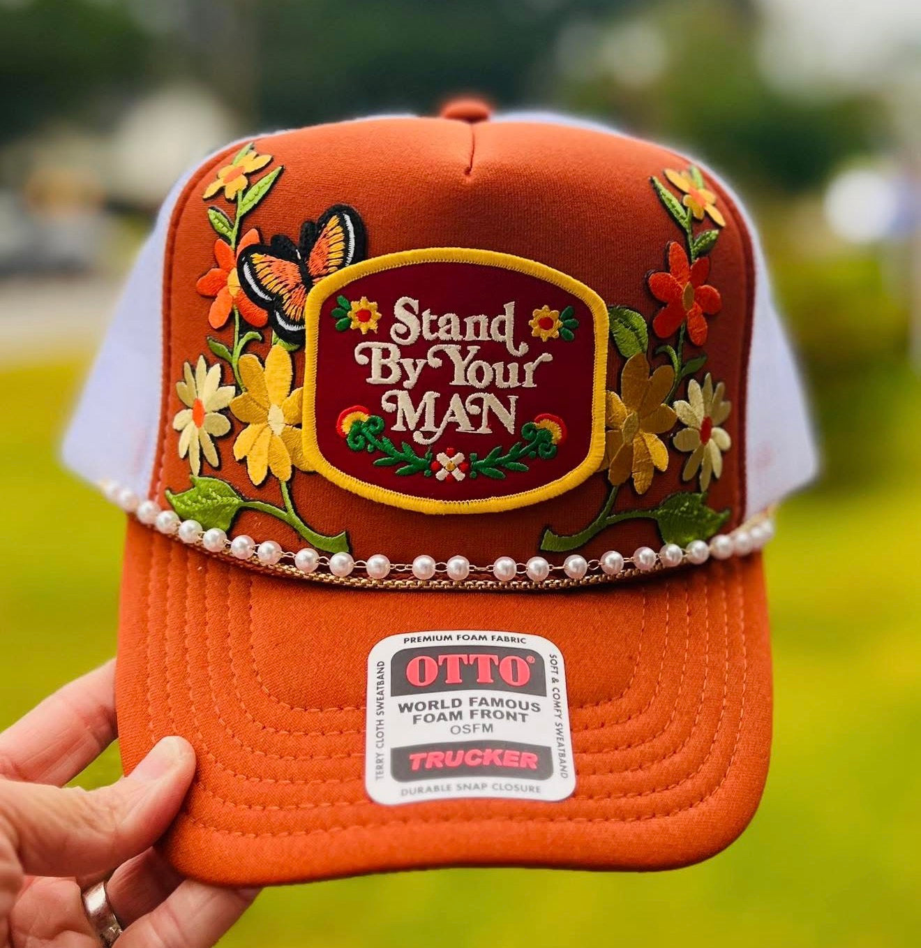 Stand By Your Man Floral Trucker Hat