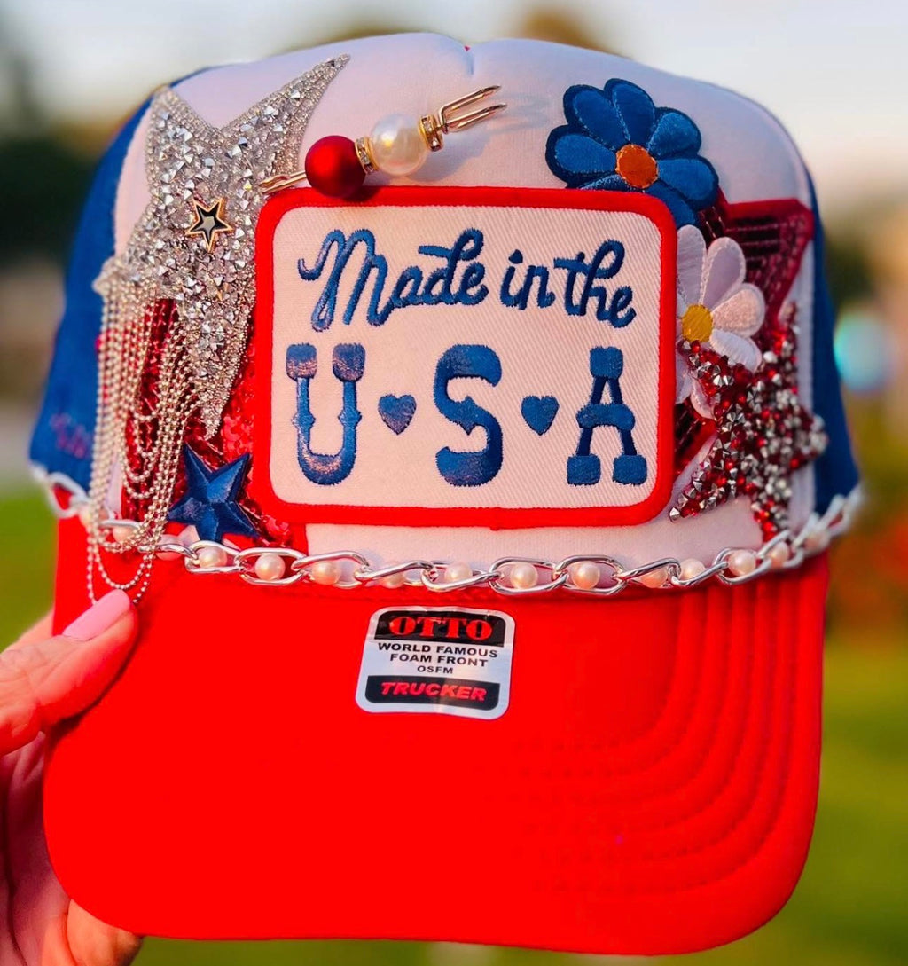 Made in the U.S.A Patriotic Trucker Hat