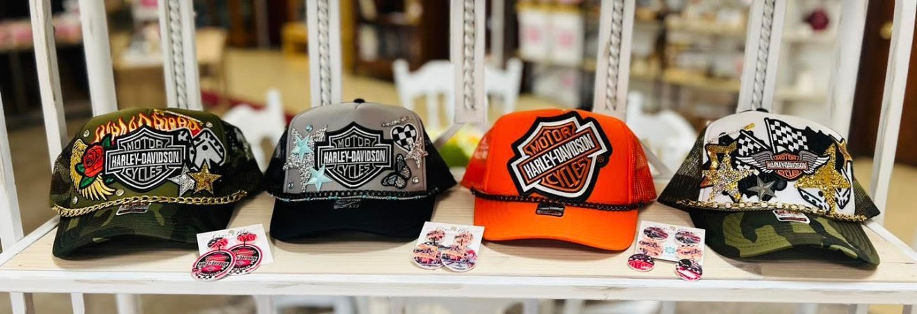 Black & White Playing Card Biker Trucker Hat