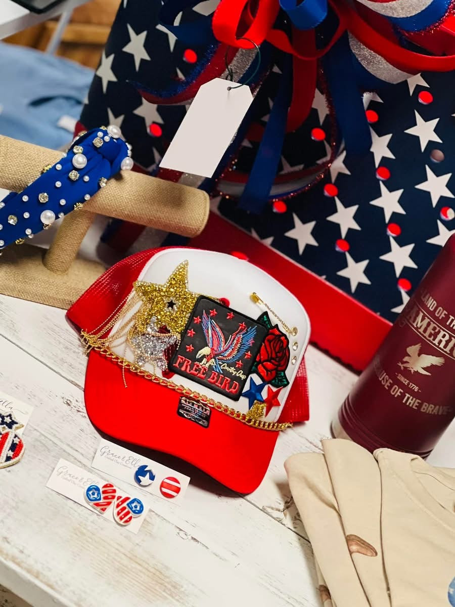 Free Bird Patriotic Trucker Hat