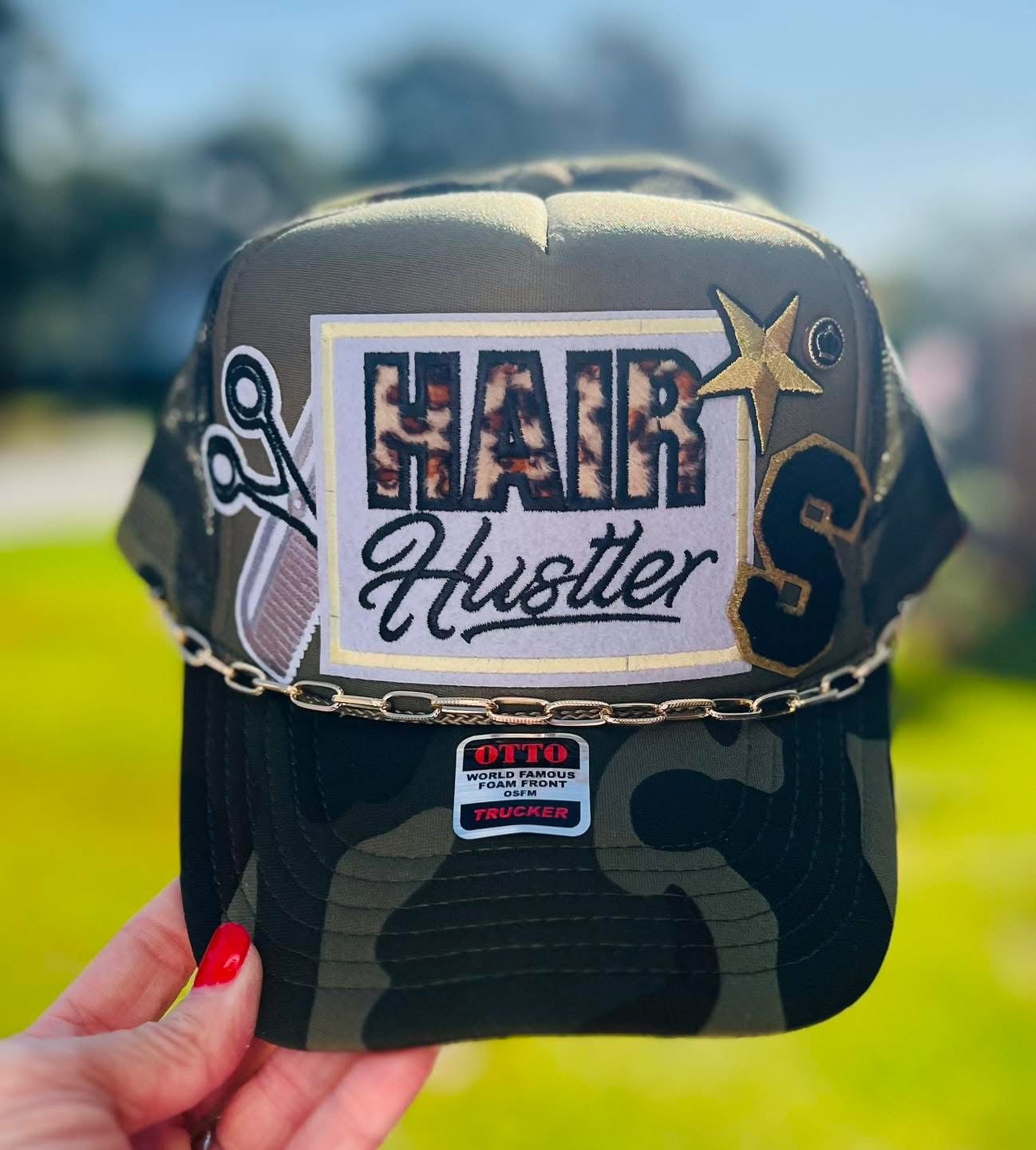 Hair Hustler Custom Initial Trucker Hat