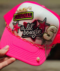 Hot Pink Bougie Custom Initial Trucker Hat