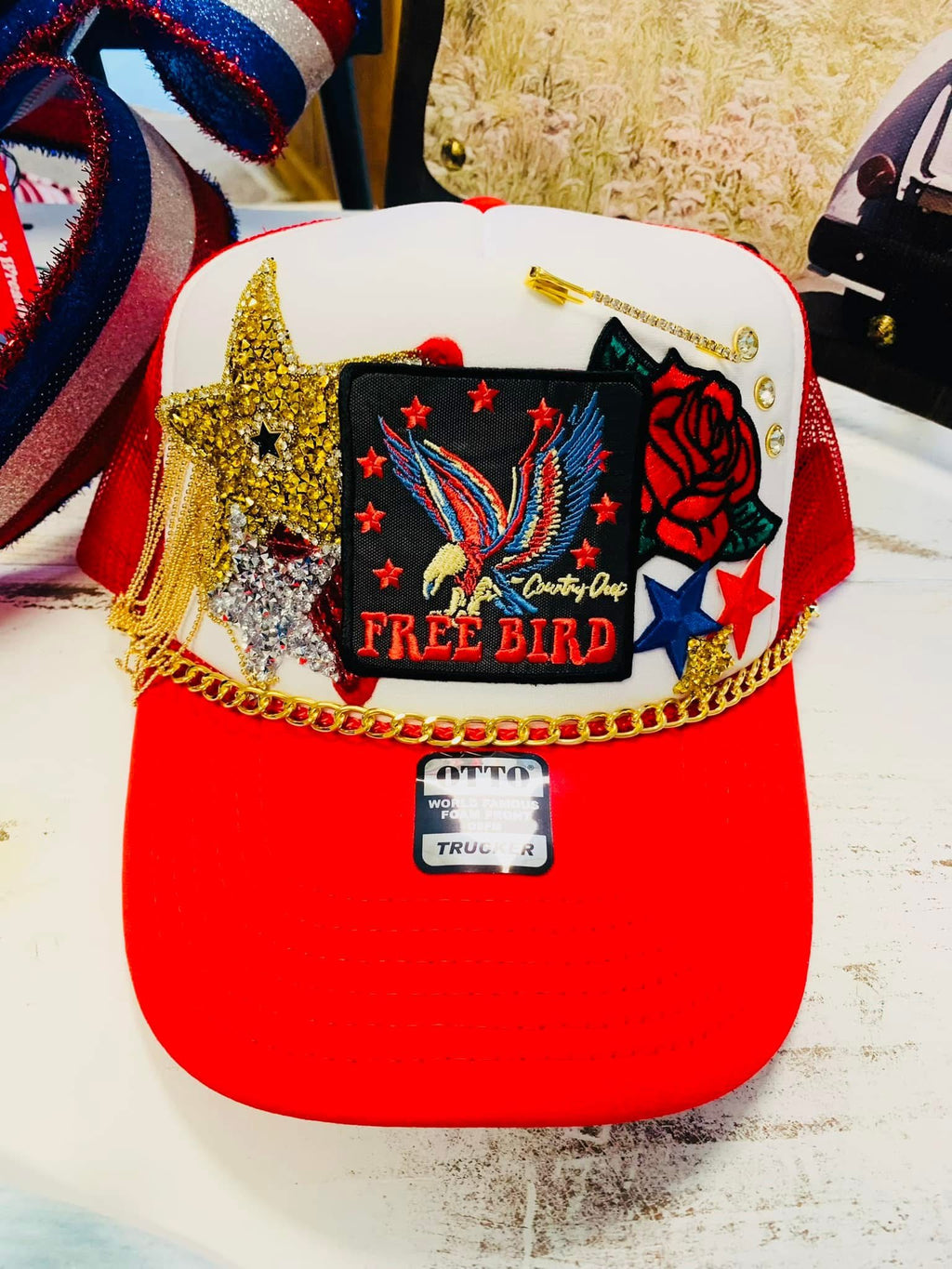 Free Bird Patriotic Trucker Hat