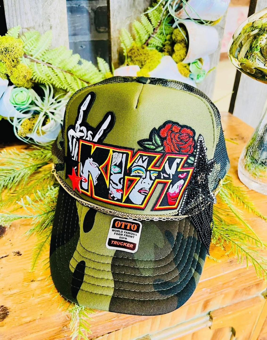 KISS Rock Band Camo Trucker Hat